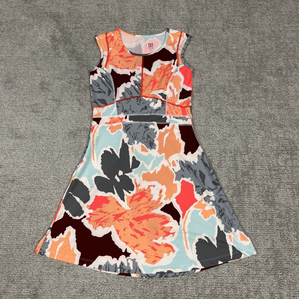 Title Nine Dream Dress Womens Small Floral Sleeveless Stretch Pickleball Pocket